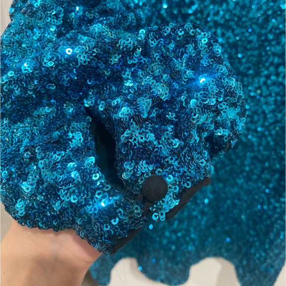 Hunter Bell Blue Sequin Shift Dress size 8 - Picture 6 of 9